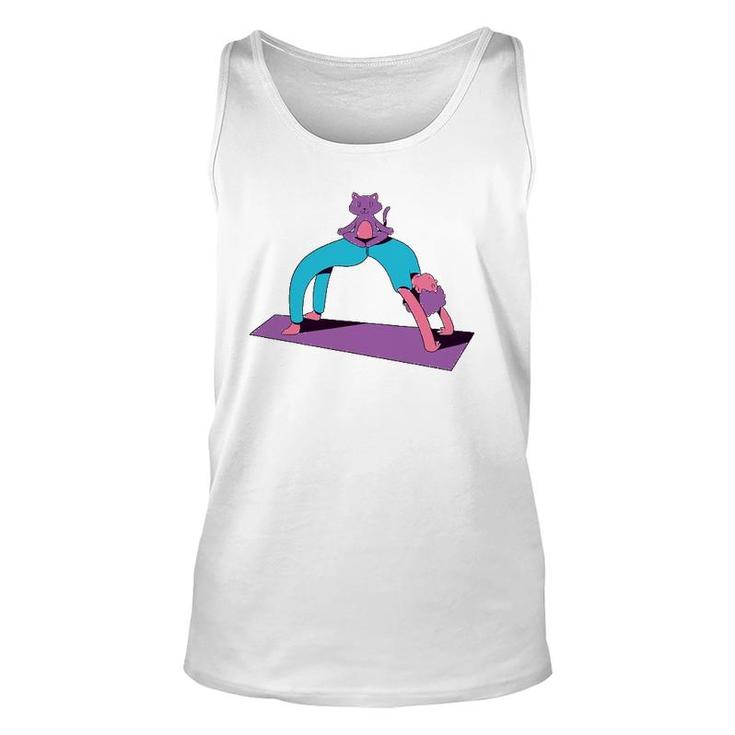 Cat Kitten Yoga Lovers Meditation Unisex Tank Top