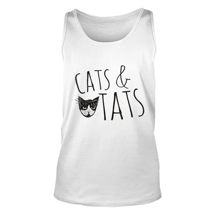 Cats And Cat Tattoo Lover  Cats Tats Unisex Tank Top