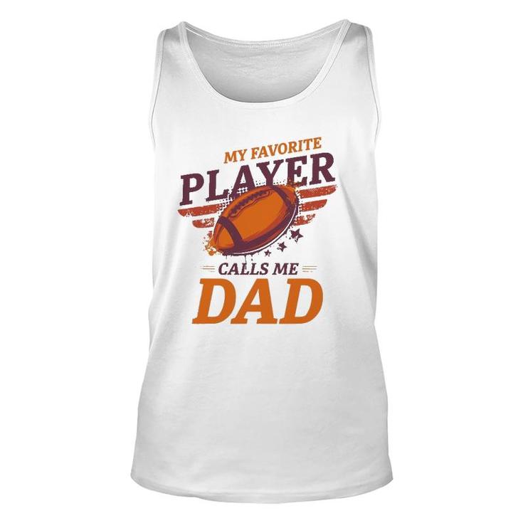 Cheer Dad And Husband Football Design Favorite Child Unisex Tank Top