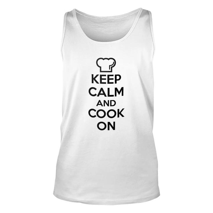 Chef Keep Calm And Cook On Unisex Tank Top