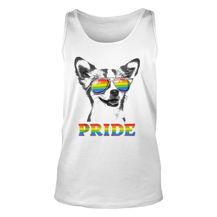 Chihuahua Gay Pride Lgbt Rainbow Flag Sunglasses Lgbtq Tank Top