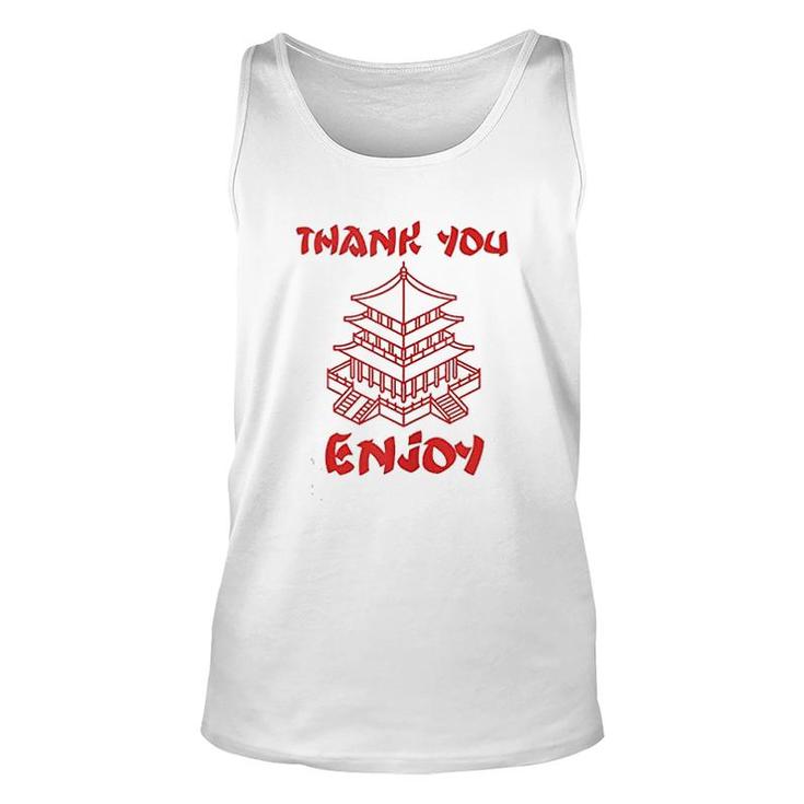 Chinese Food Take Out Box Thank You Enjoy House Cute Red Unisex Tank Top
