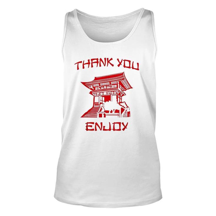 Chinese Take Out Thank You Enjoy Costume Unisex Tank Top Chinese Take Out Thank You Enjoy Costume Unisex Tank Top