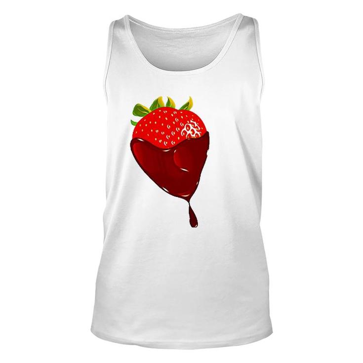 Chocolate Covered Strawberry  Life In Chocolate Unisex Tank Top
