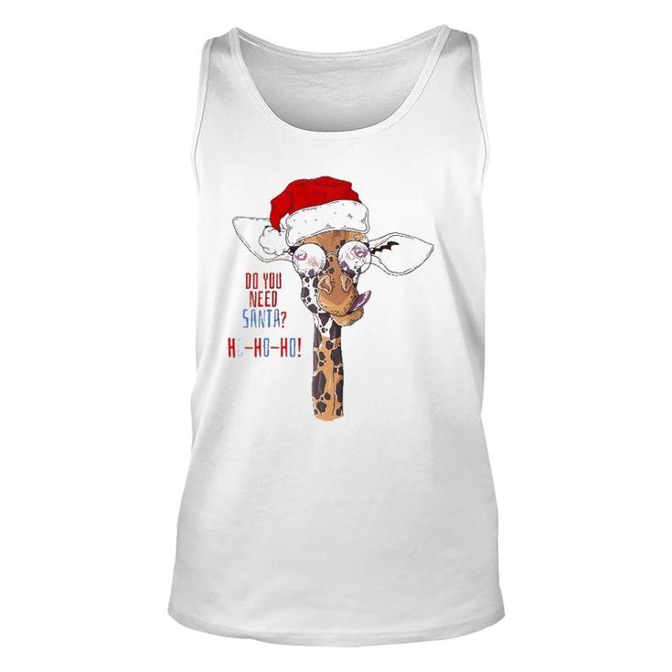 Christmas New Year Holiday , Xmas Santa Claus Giraffe Raglan Baseball Tee Tank Top
