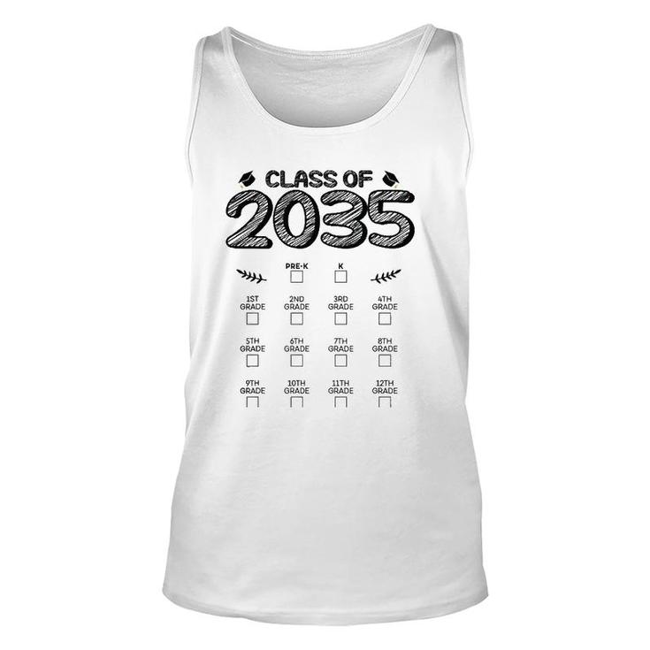 Class Of 2035 Graduation First Day Of School Grow With Me Unisex Tank Top