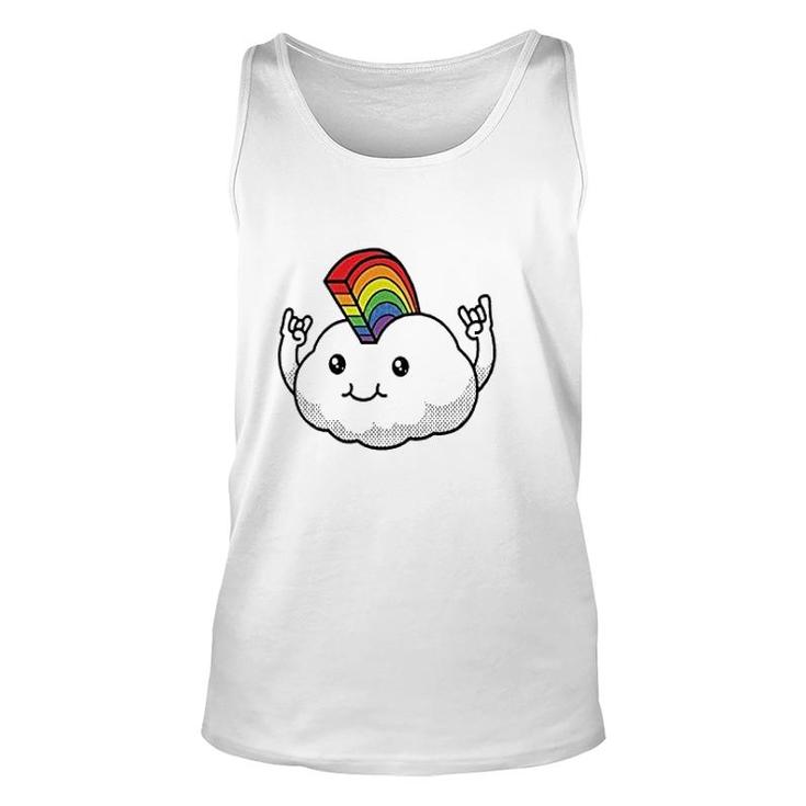 Cloud Rainbow Mohawk Gay Pride Unisex Tank Top