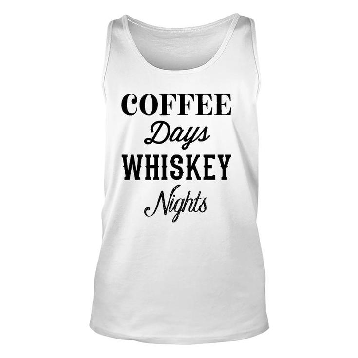 Coffee Days Whiskey Nights  Cheers Y'all Day Drinking Unisex Tank Top