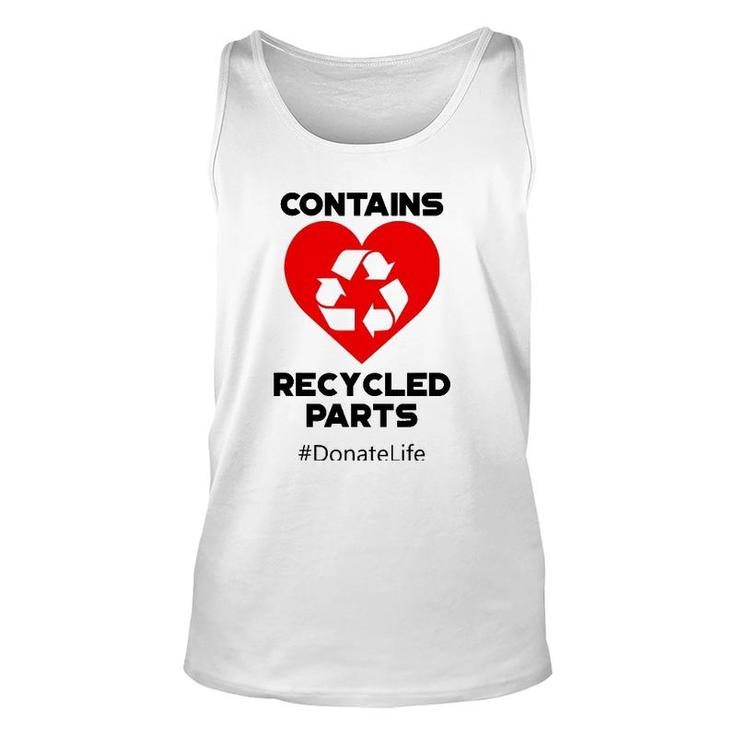 Contains Recycled Parts Heart Transplant Recipients Design Unisex Tank Top
