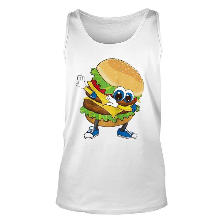 Cool Dabbing Burger Street Dancer Hamburger Lover Raglan Baseball Tee Tank Top
