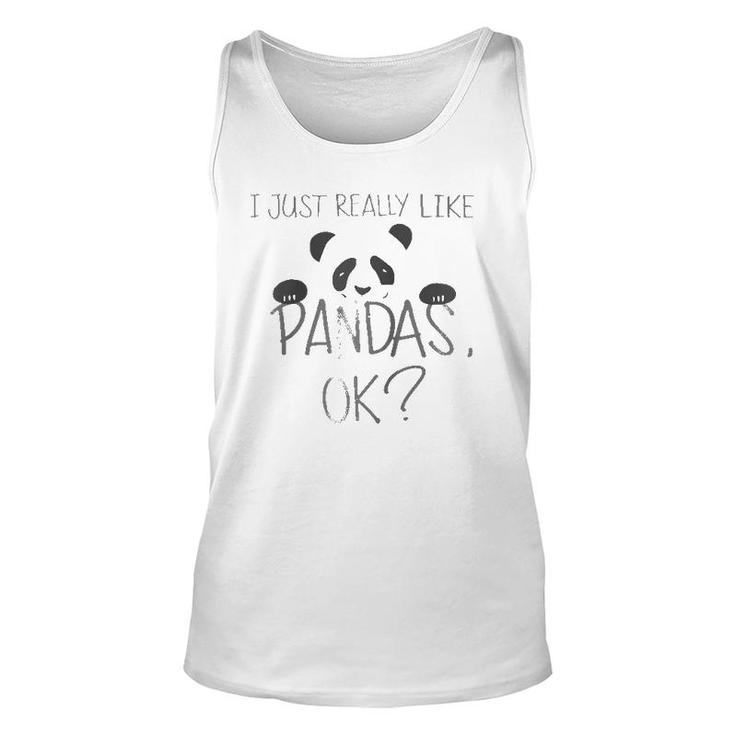 Cool I Just Really Like Pandas Ok Bear Lover Raglan Baseball Tee Tank Top