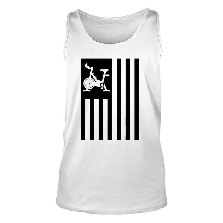 Cool Spin Class Bike American Flag Gym Workout Spinning Tank Top