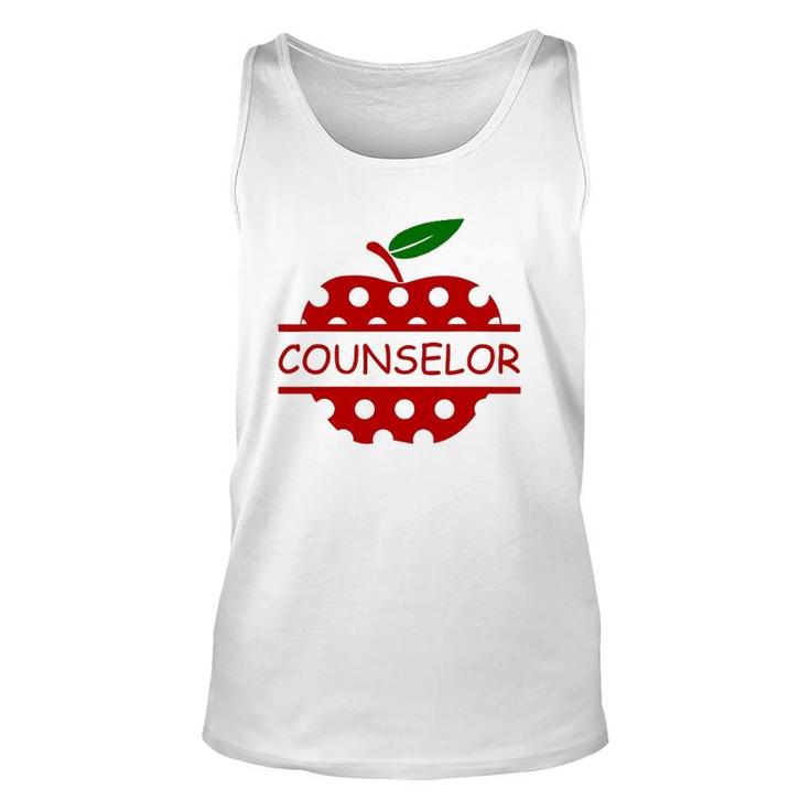 Counselor School Counselor Life Apple Unisex Tank Top