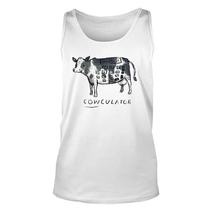 Cowculator Cow Cow Pun  Calculator Unisex Tank Top