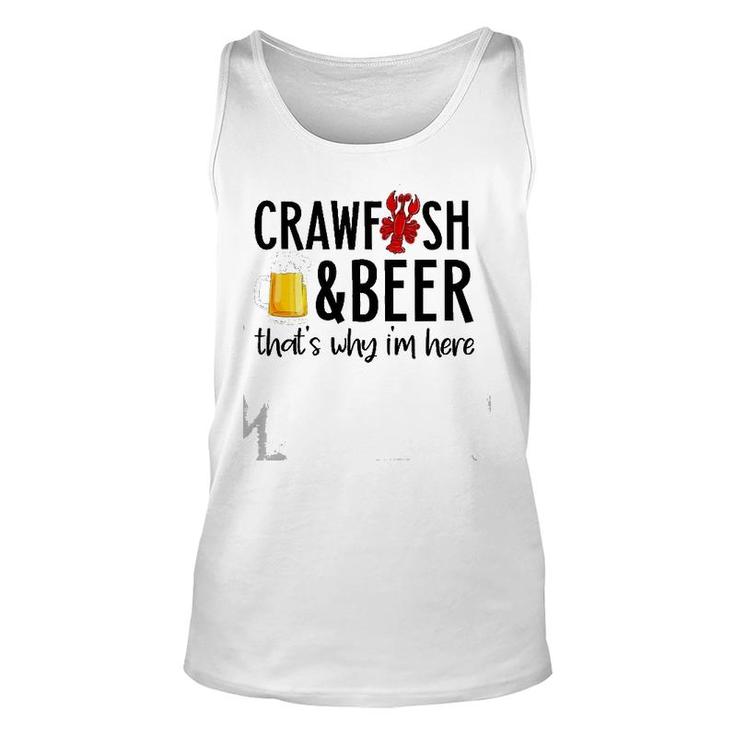 Crawfish And Beer Crawfish Boil Funny Cajun Lobster Party Unisex Tank Top
