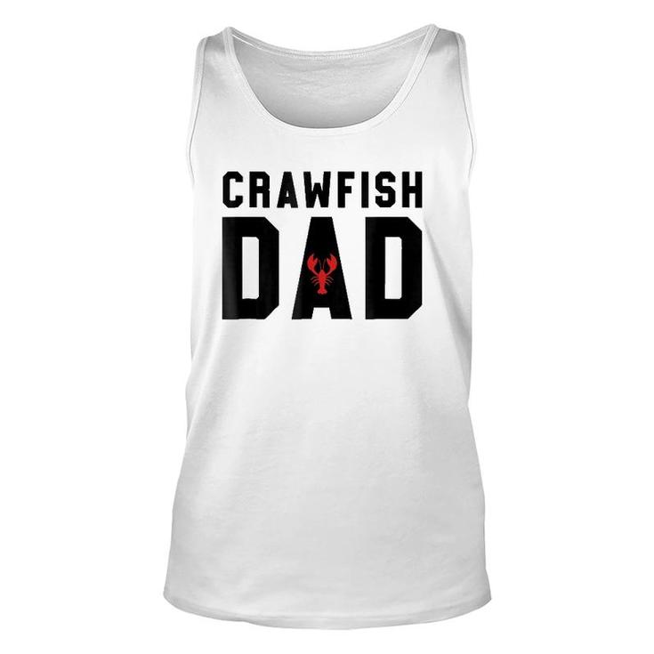 Crawfish Dad Funny Cajun Crawfish Father's Day  - Black Unisex Tank Top