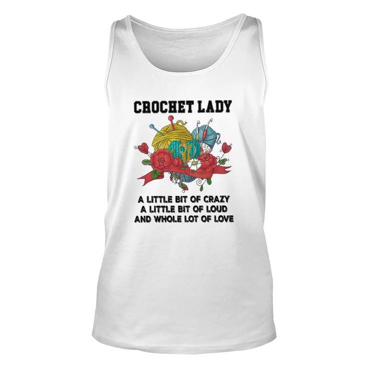 Crochet And Knitting Lady Unisex Tank Top