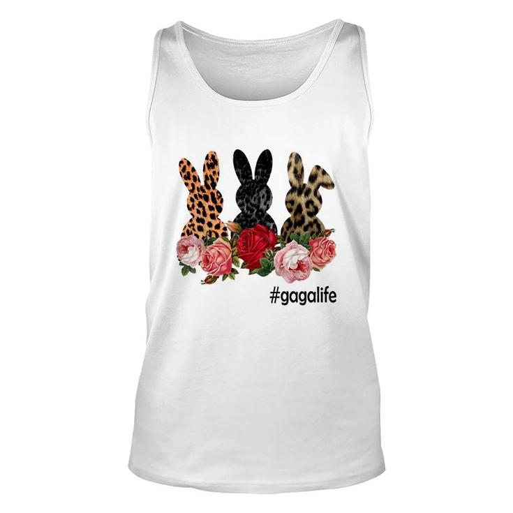 Cute Bunny Flowers Gaga Life Happy Easter Sunday Floral Leopard Plaid Women Tank Top