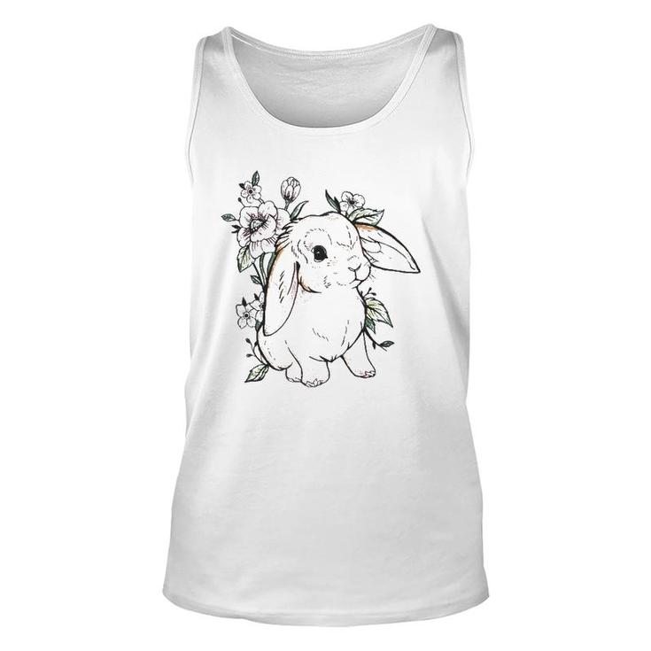 Cute Flower Rabbit - Bunny Lover Unisex Tank Top