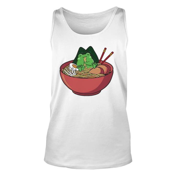 Cute Frog Eating Ramen Japanese Noodles Lover Funny  Unisex Tank Top