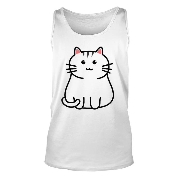 Cute Gray Tabby Cat Feline Companion Tabby Cats Unisex Tank Top