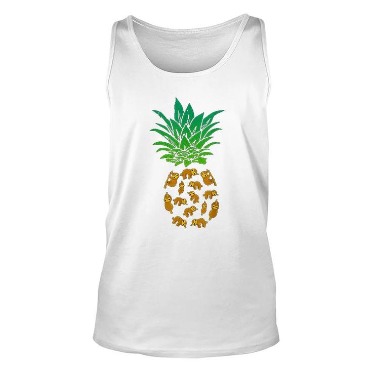 Cute Pineapple Sloth Sloth Lovers Gift Unisex Tank Top