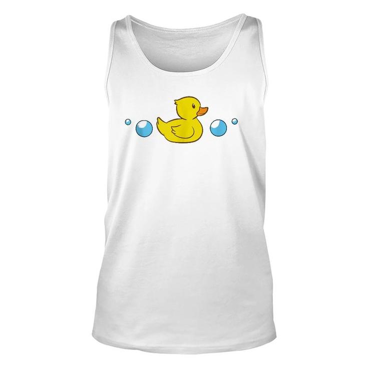 Cute Rubber Duck In Water Love Rubber Ducks  Unisex Tank Top