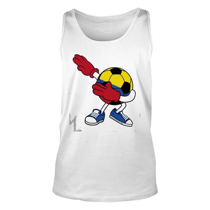 Dabbing Soccer Ball Colombia Jersey Colombian Football Unisex Tank Top
