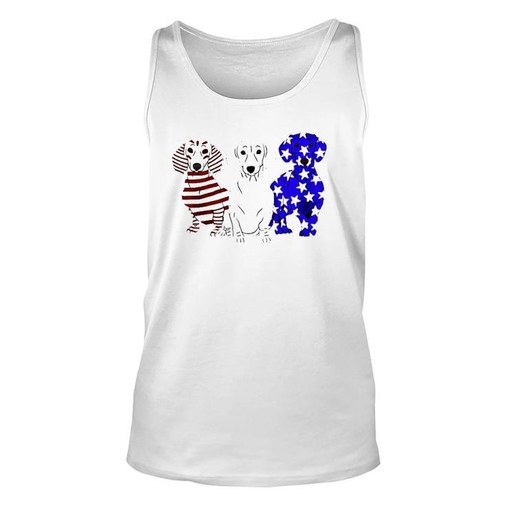 Dachshund American Flag 4Th Of July Unisex Tank Top