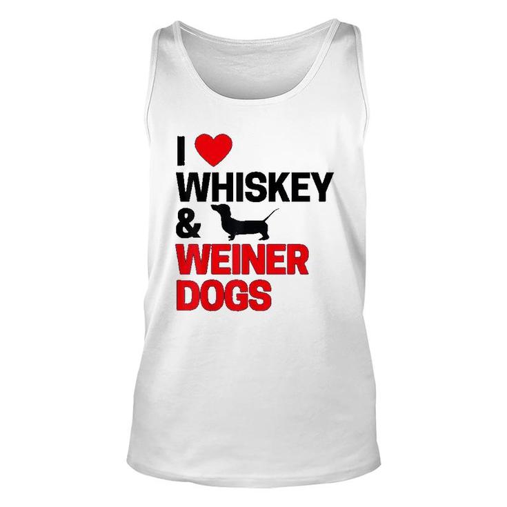 Dachshund Gifts I Love Whiskey Lovers Unisex Tank Top