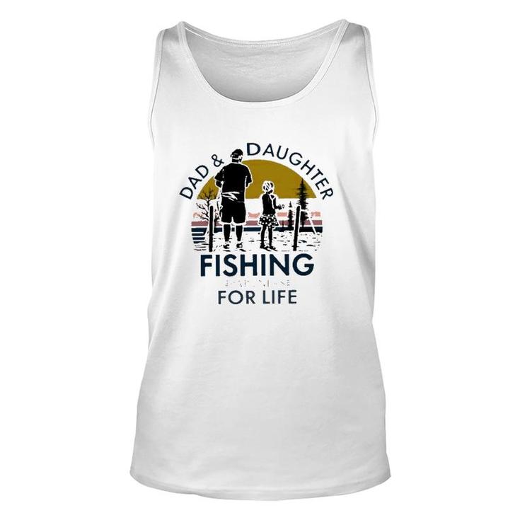 Dad And Daughter Fishing Partners For Life Vintage Unisex Tank Top