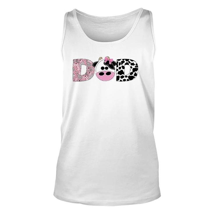 Dad Of The Birthday For Girl Cow Farm Birthday Cow Daddy 1St Tank Top
