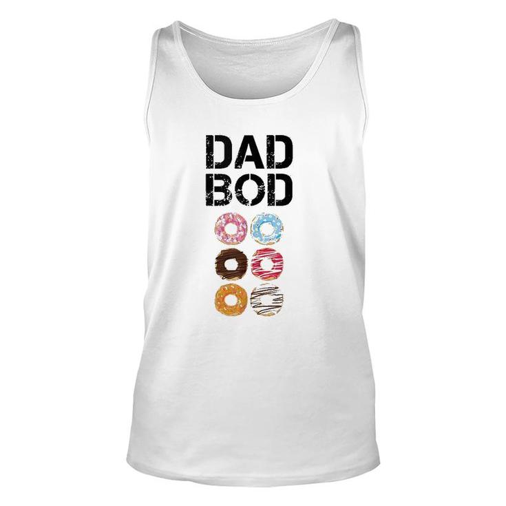 Dad Bod Tanks Funny Donut Six Pack Daddy Gym Gift  Unisex Tank Top
