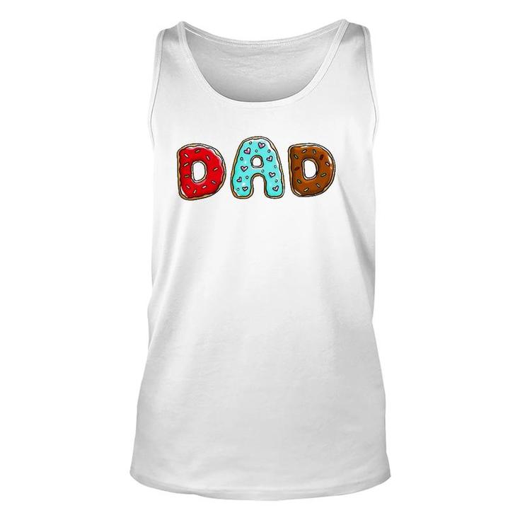Dad Donuts Funny Doughnut Day 2022 Gift Unisex Tank Top