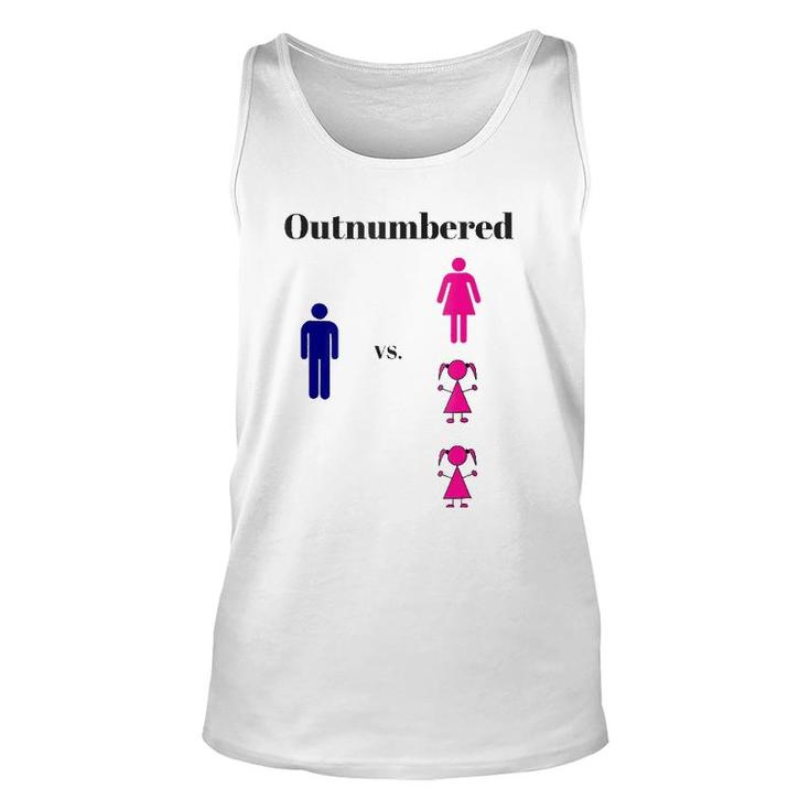 Dad Is Outnumbered 3 To 1 Funny Unisex Tank Top