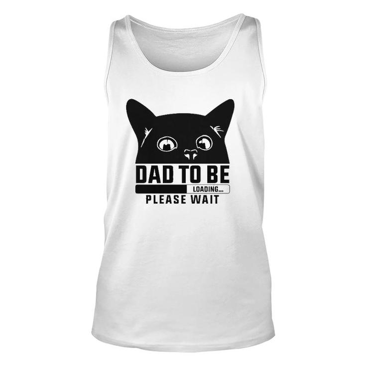 Dad To Be Loading Please Wait New Fathers Announcement Cat Themed Tank Top