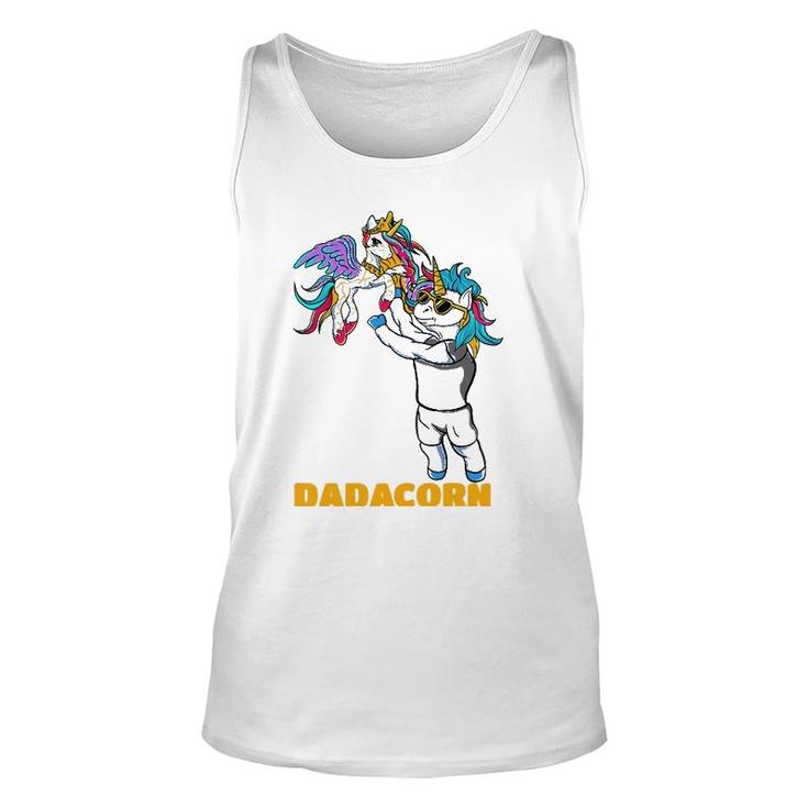Dadacorn Unicorn Dad For A Family Daddy Father's Day Unisex Tank Top