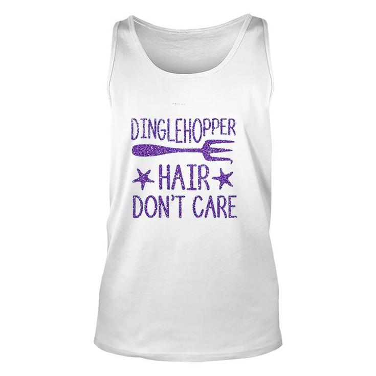 Dinglehopper Hair Do Not Care The Little Mermaid  Unisex Tank Top