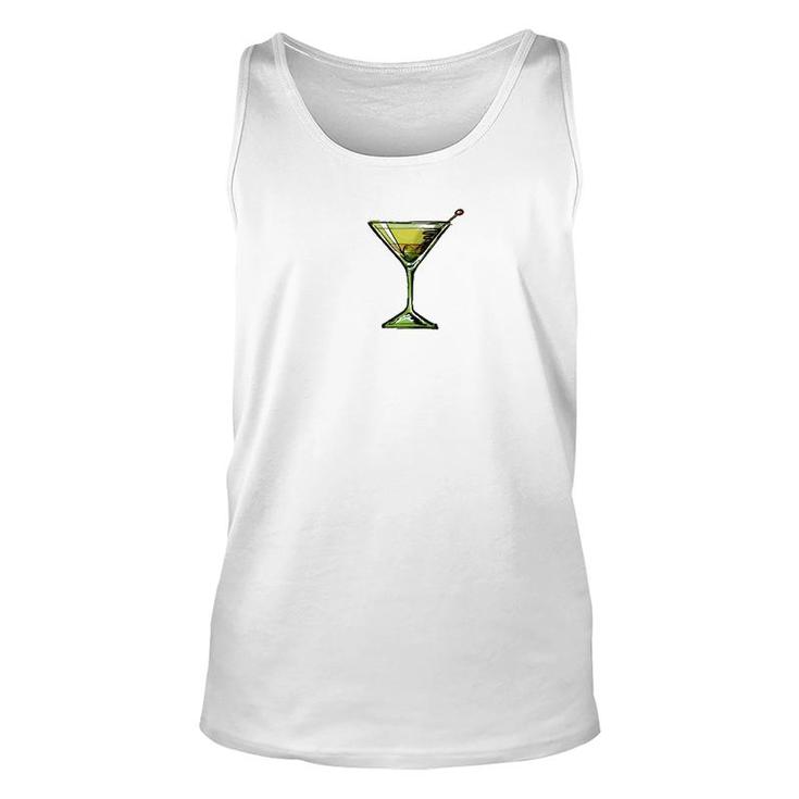 Dirty Martini Heartbeat Cocktail Glass Happy Hour  Unisex Tank Top