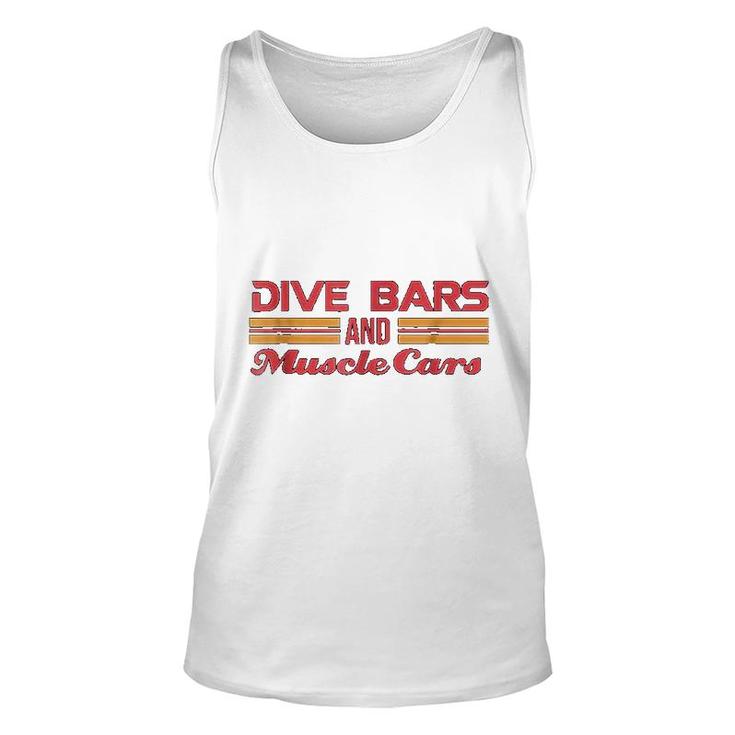 Dive Bars And Muscle Cars Unisex Tank Top