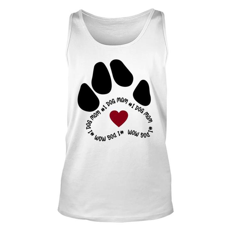 Dog Mom Mothers Day Number One Dog Mom Unisex Tank Top