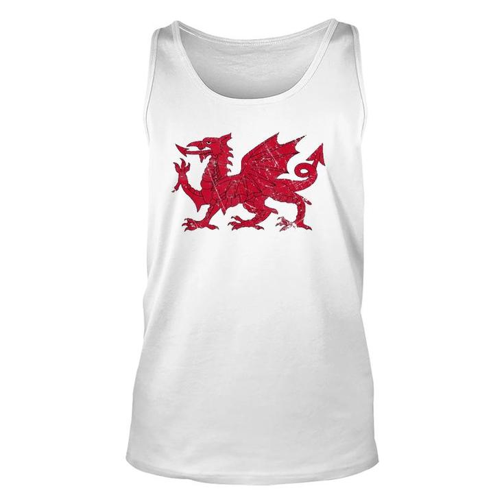 Dragon Of Wales Flag Welsh Cymru Flags Medieval Welsh Rugby Tank Top Tank Top