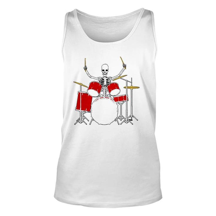 Drummer Skeletton Drummer Musician Drumsticks Unisex Tank Top