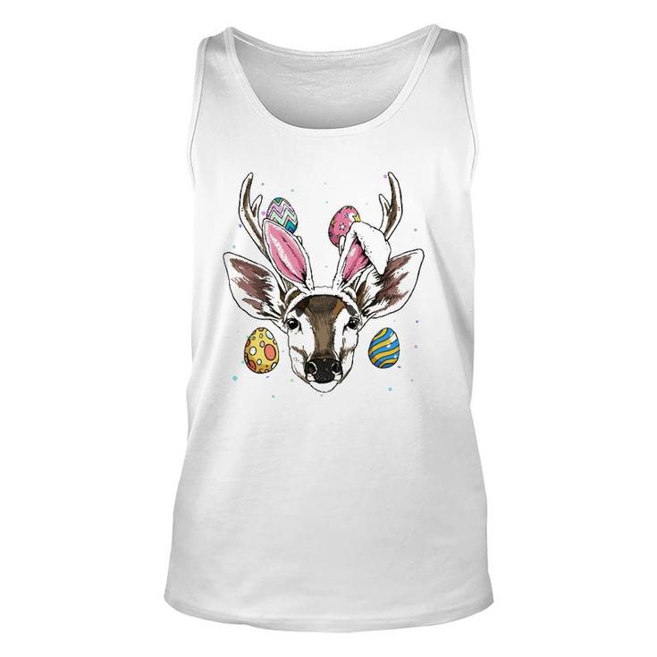 Easter Bunny Deer Funny Easter Deer Gifts Unisex Tank Top