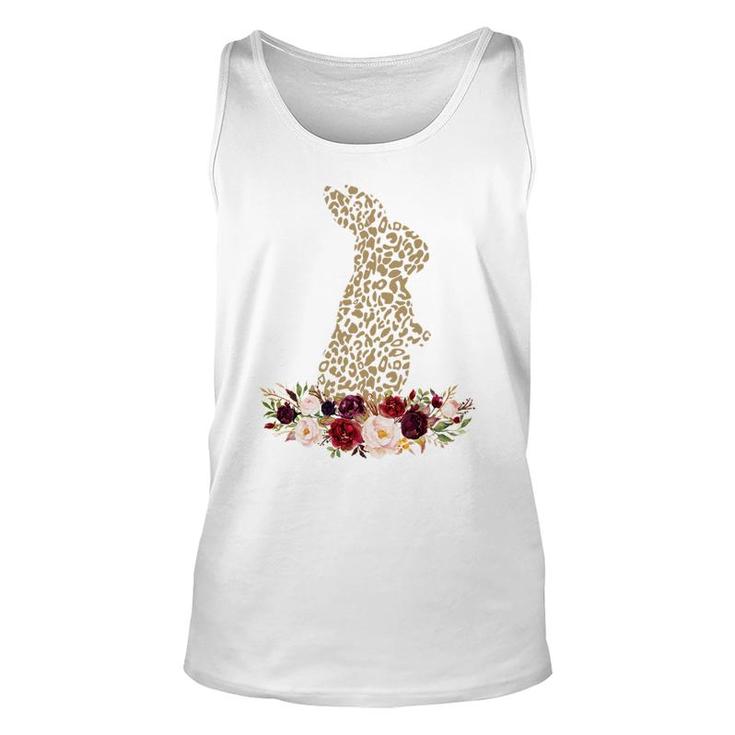 Easter Leopard Floral Bunny Funny Unisex Tank Top