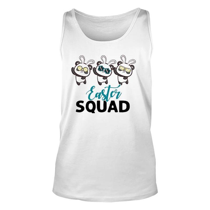 Easter Squad Panda With Bunny Ears Funny Easter Day Unisex Tank Top