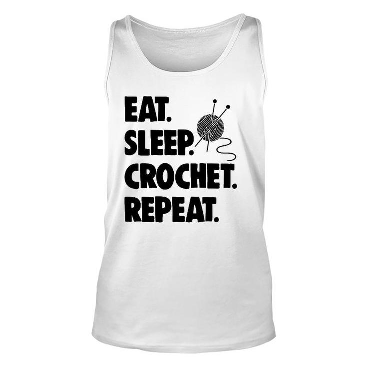 Eat Sleep Crochet Repeat Ts Women Crochet Lovers Gifts Unisex Tank Top