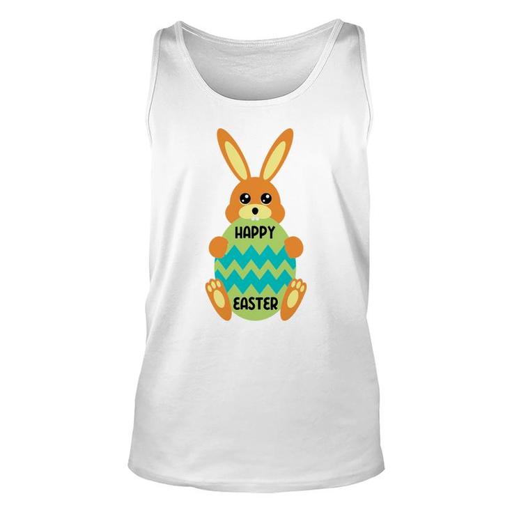Egg Bunny Happy Easter Unisex Tank Top