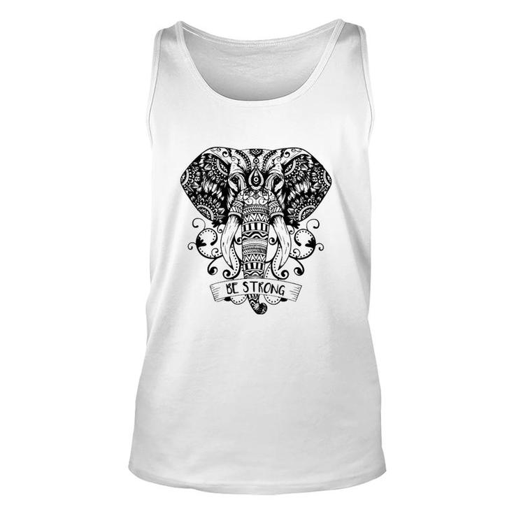 Elephant Be Strong Unisex Tank Top
