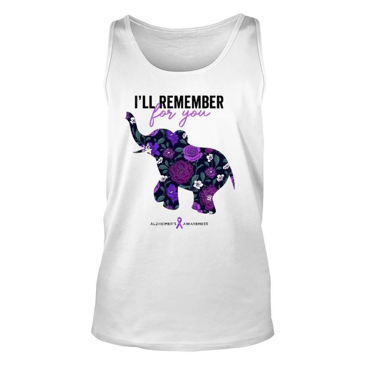 End Alz , I'll Remember For You, Alzheimers Awareness Unisex Tank Top